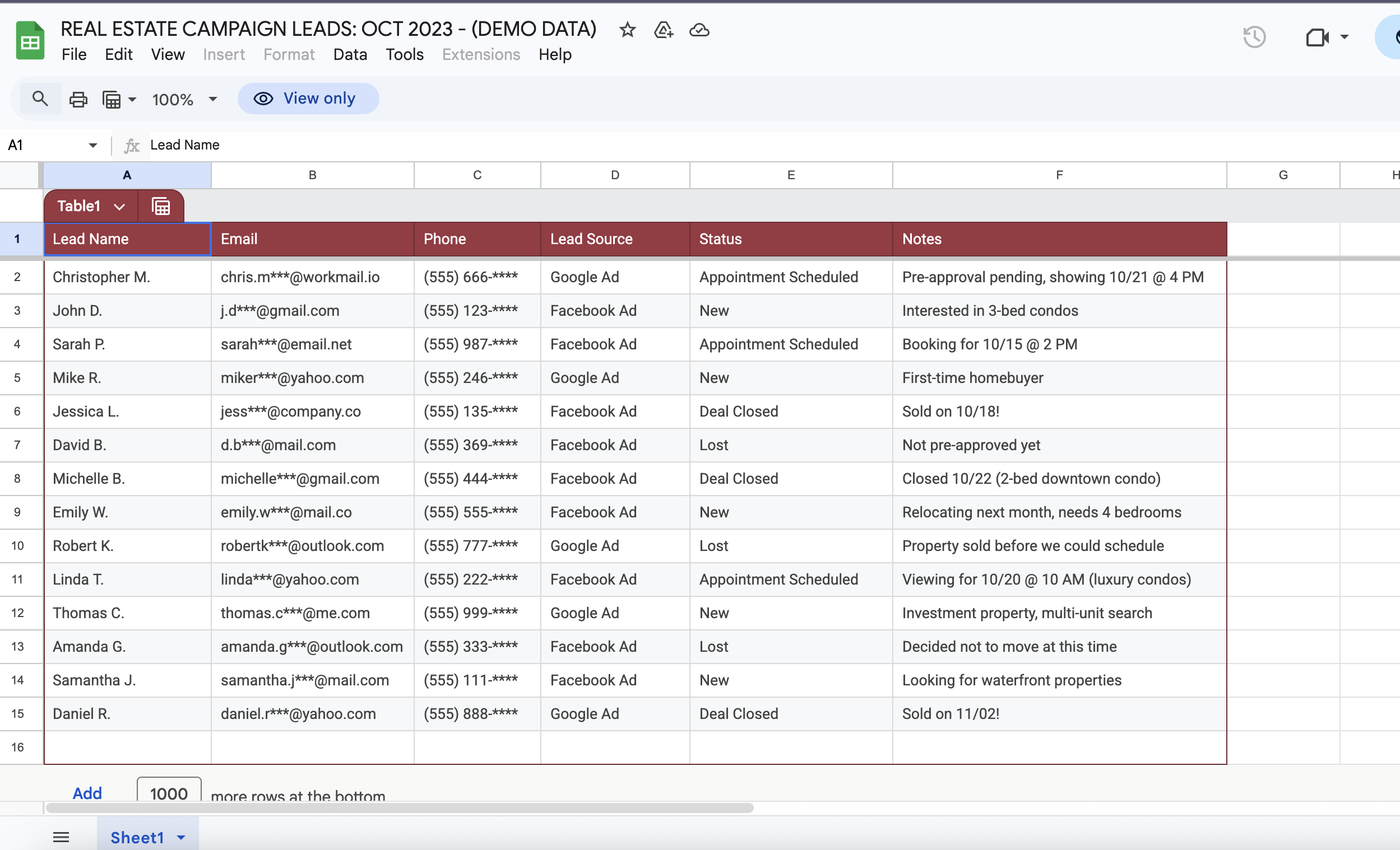 Sales & Lead Tracker Embed
