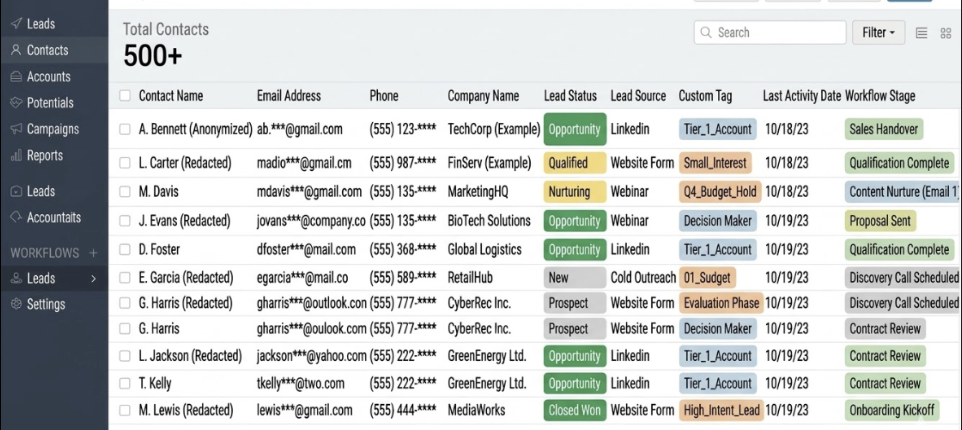 Zoho CRM Management Embed